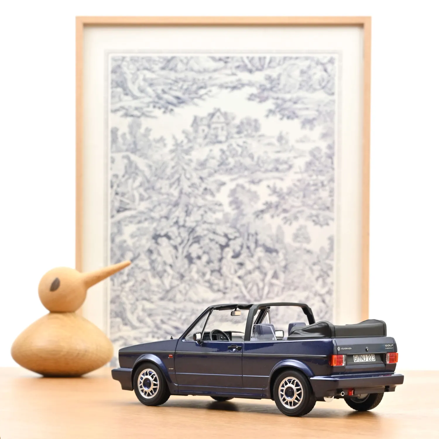Norev VW Golf Cabriolet Quartett 1992 voiture miniature 1/18 bleue