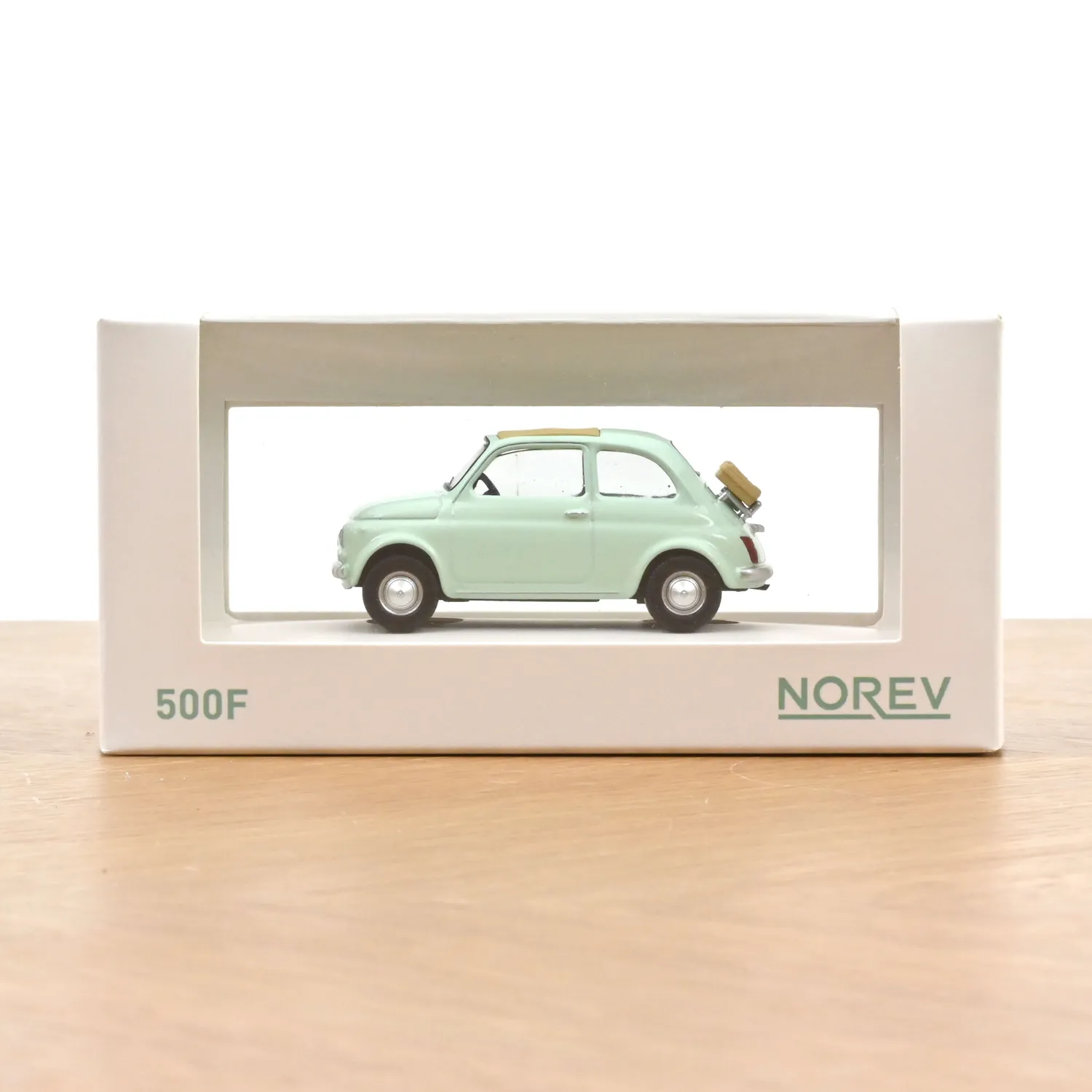 Norev Fiat 500 F 1965 jet-car 1/43 bleu pastel pique-nique