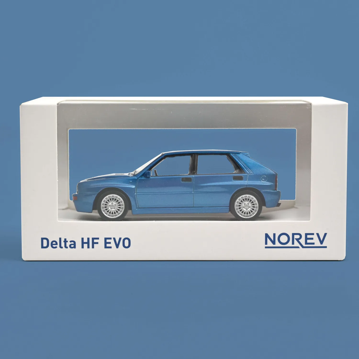 Norev Jet-car Lancia Delta HF Evo 2 1993 voiture miniature 1/43 bleue