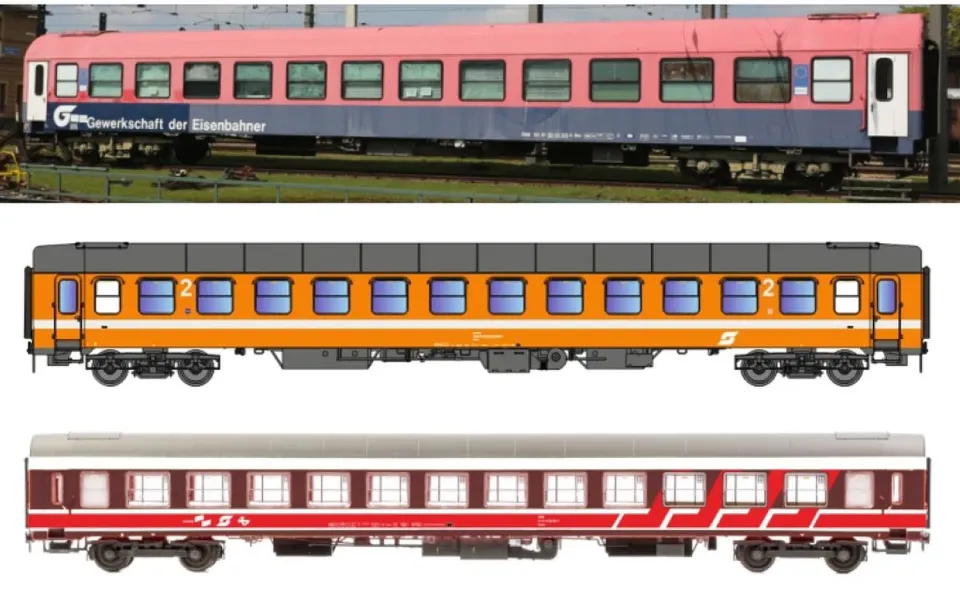MINIS UIC-X ÖBB voitures voyageurs lot de 3 Ep.IV