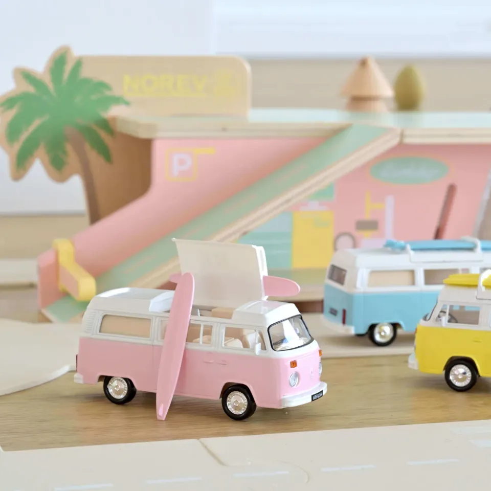 Norev Volkswagen Combi T2b Camper Van 1973 Jet-car 1/43 rose