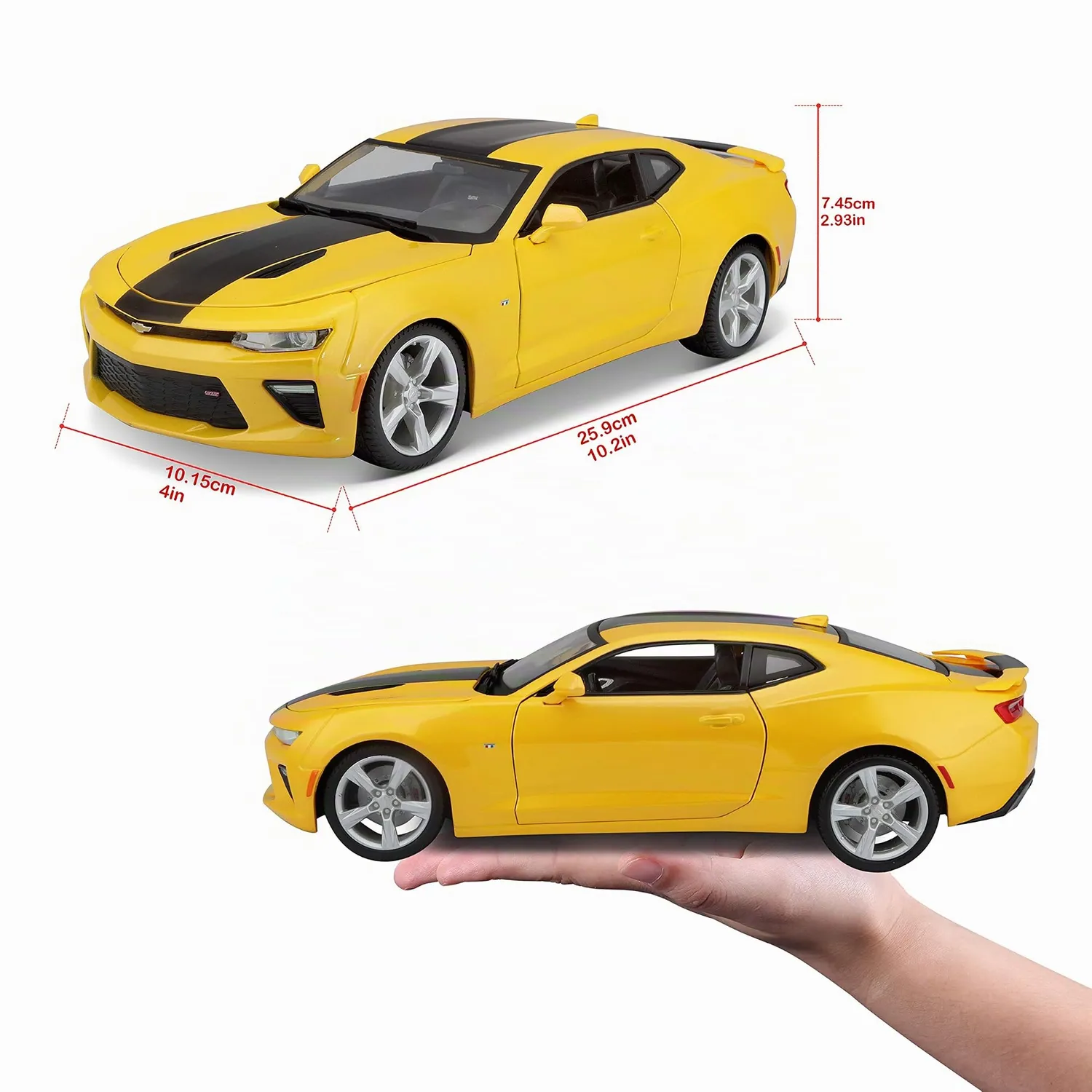 Maisto 31689 Chevrolet Camaro SS Bumblebee miniature 1:18 jaune
