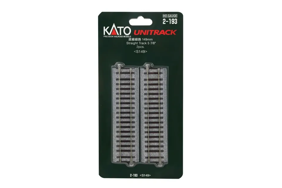MINIS rails droits 149 mm voie N lot de 2 ballast