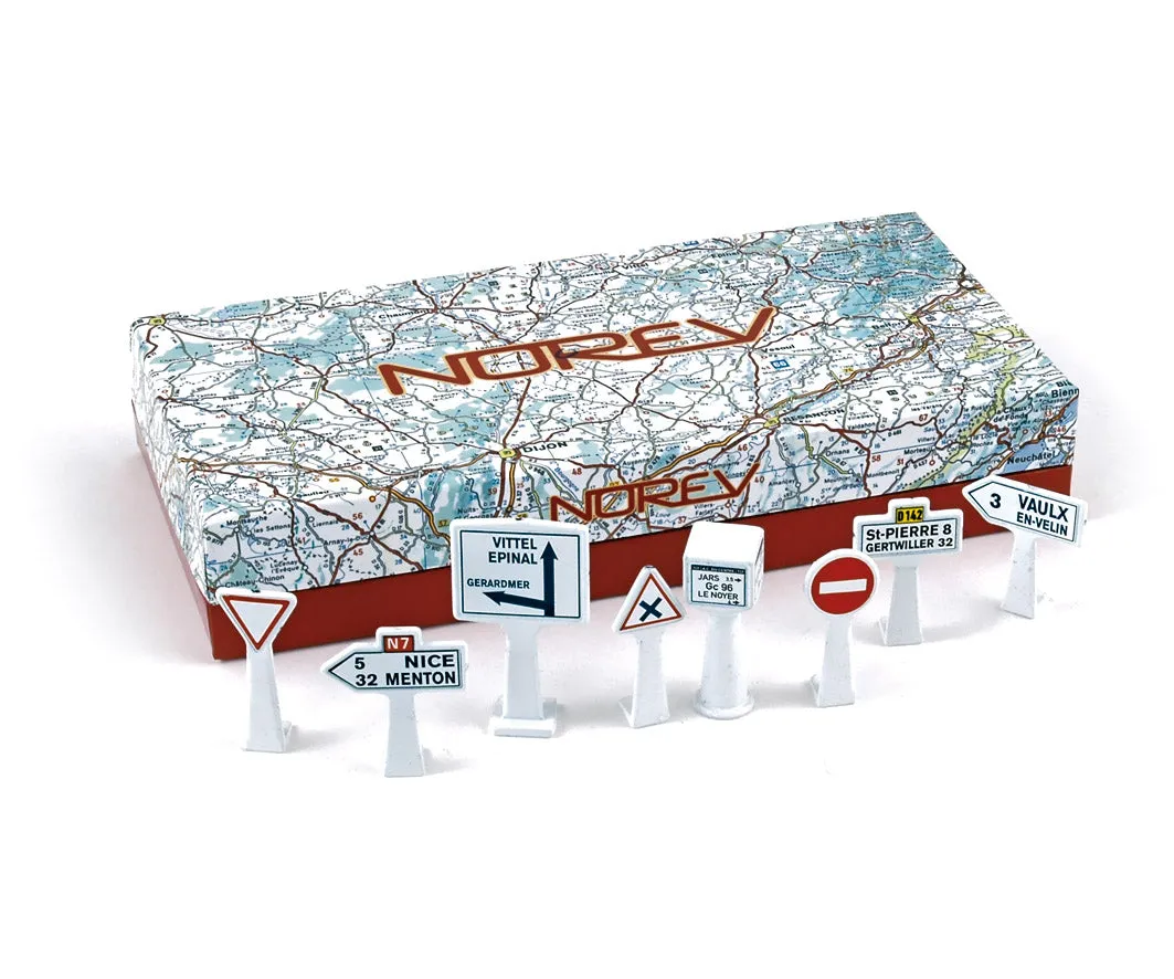 Norev boîte 8 panneaux signalisation accessoire 1/43