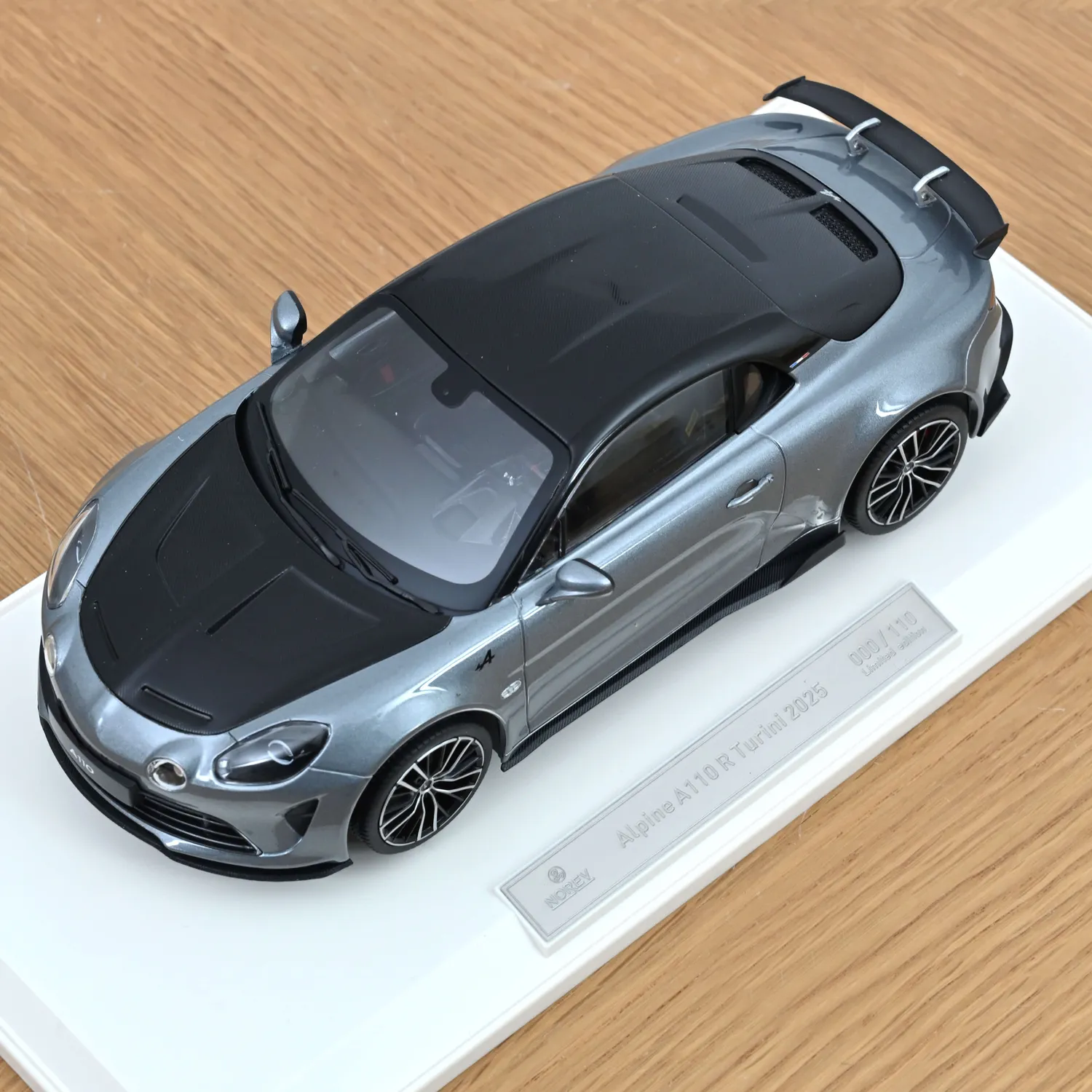 Norev Alpine A110 R Turini 2025 miniature 1/18 gris tonnerre
