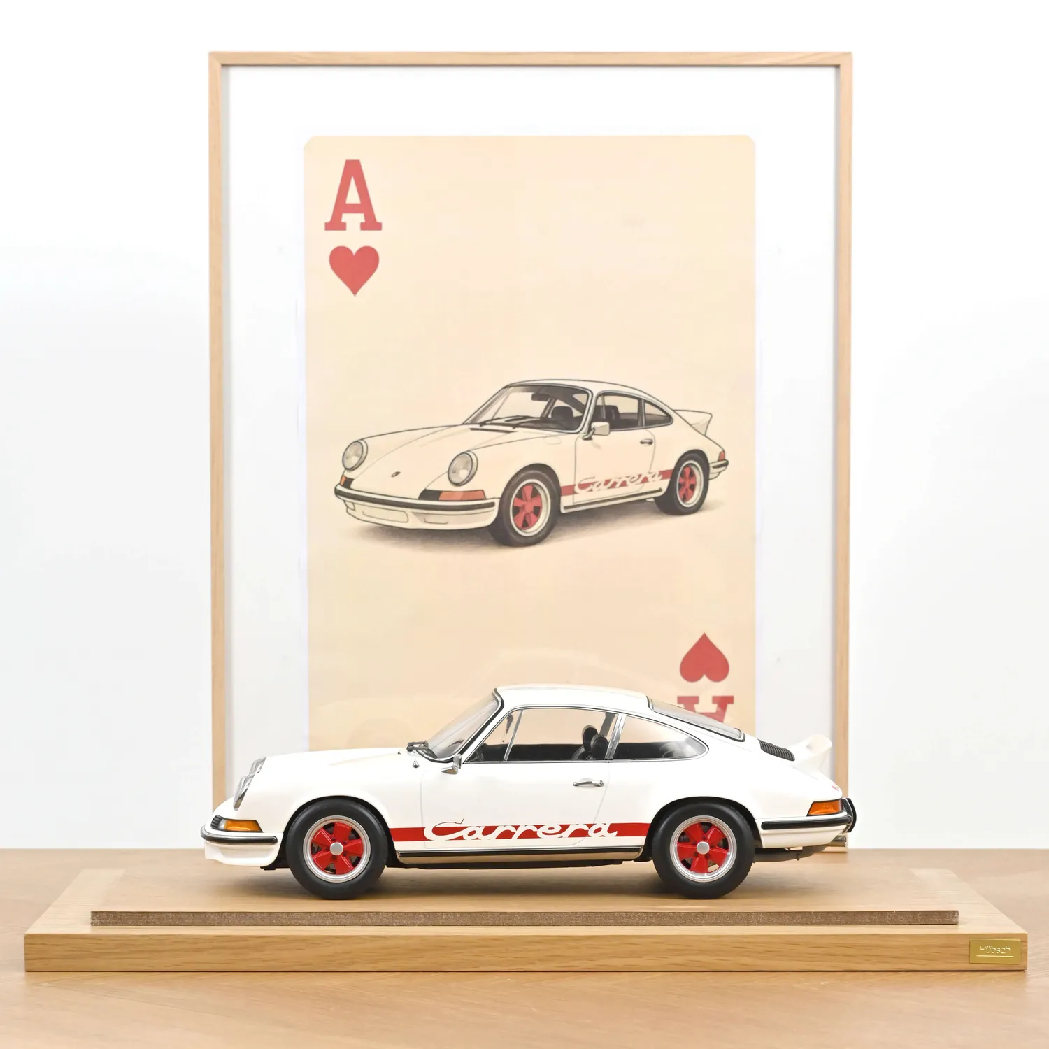 Norev Porsche 911 Carrera RS 2.7 miniature 1/12 blanc rouge