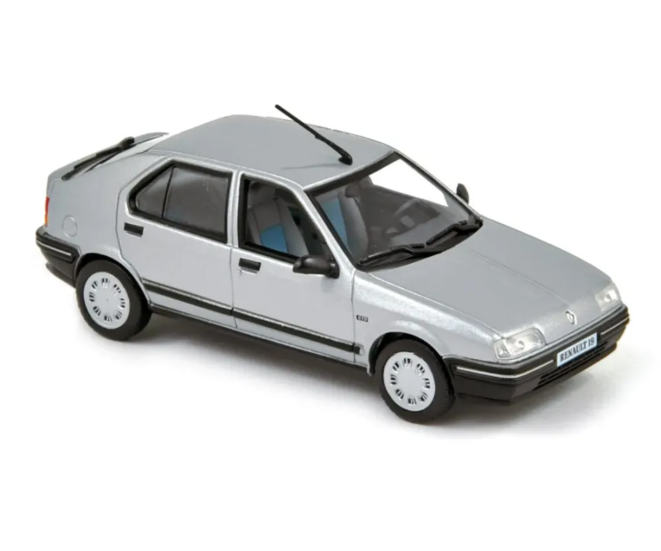 Norev Renault 19 1988 voiture miniature 1/43 gris argenté