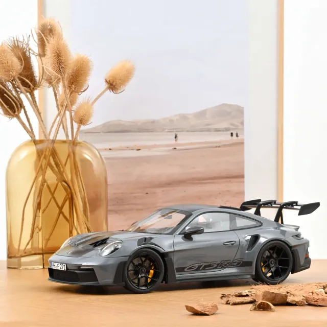 Norev Porsche 911 GT3 RS Pack Weissach 2022 miniature 1/12 gris
