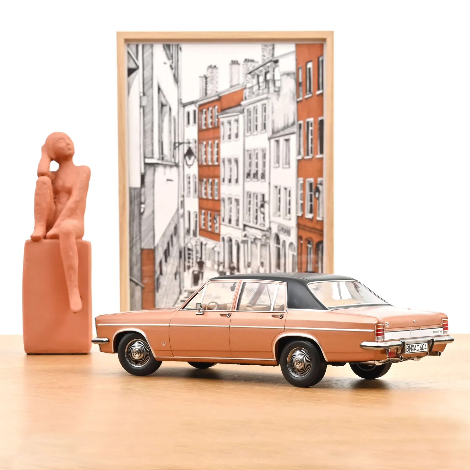 Norev Opel Diplomat V8 1969 miniature 1/18 rouge cuivre