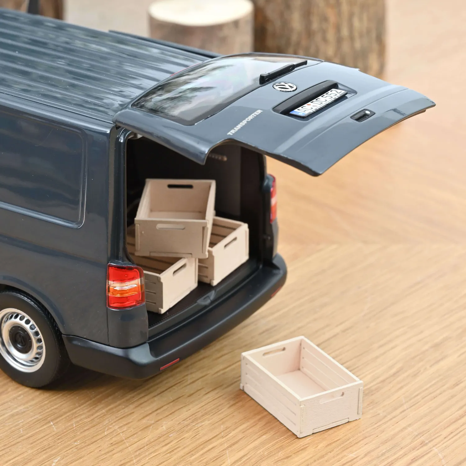 Norev VW Transporter 2003 voiture miniature 1/18 grise