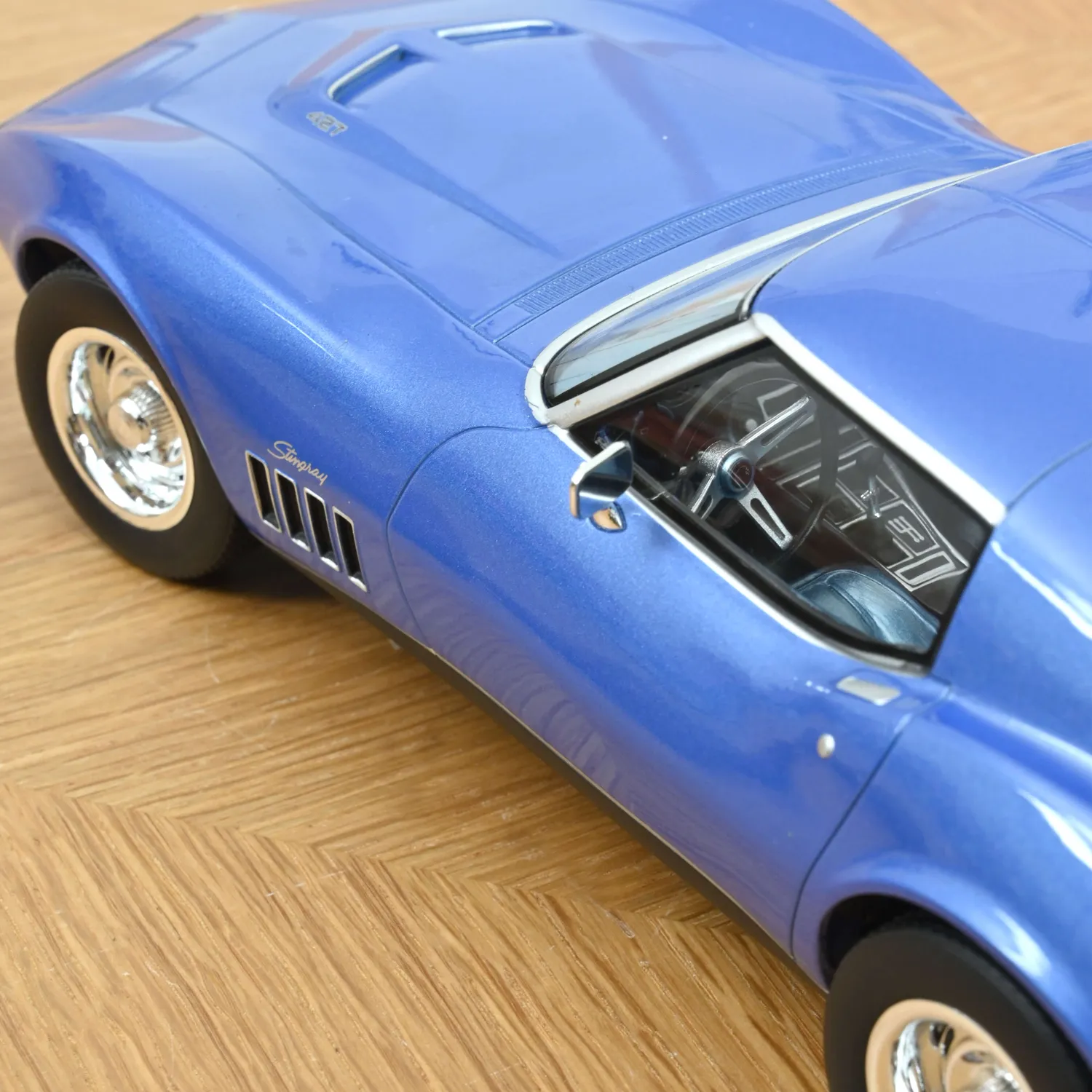 Norev Chevrolet Corvette Coupé 1969 miniature 1/18 bleue