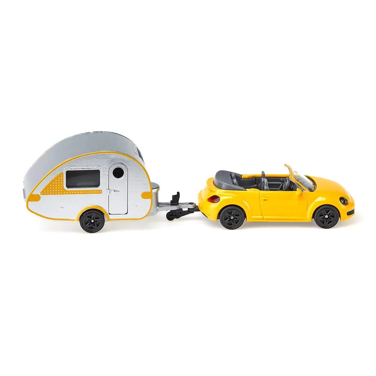 SIKU Super 1629 voiture miniature coccinelle caravane jaune