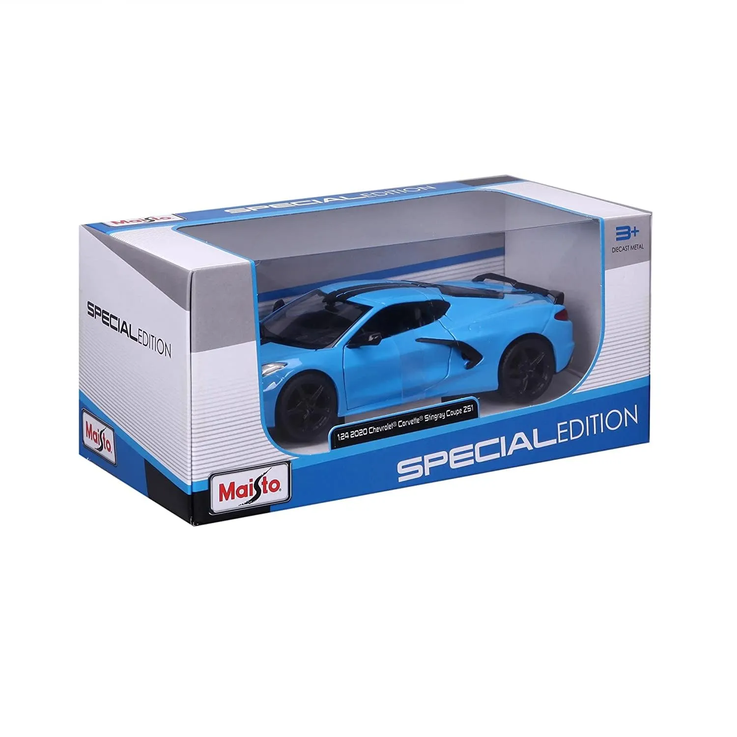 Maisto Chevrolet Corvette voiture miniature bleue 1/24 métal