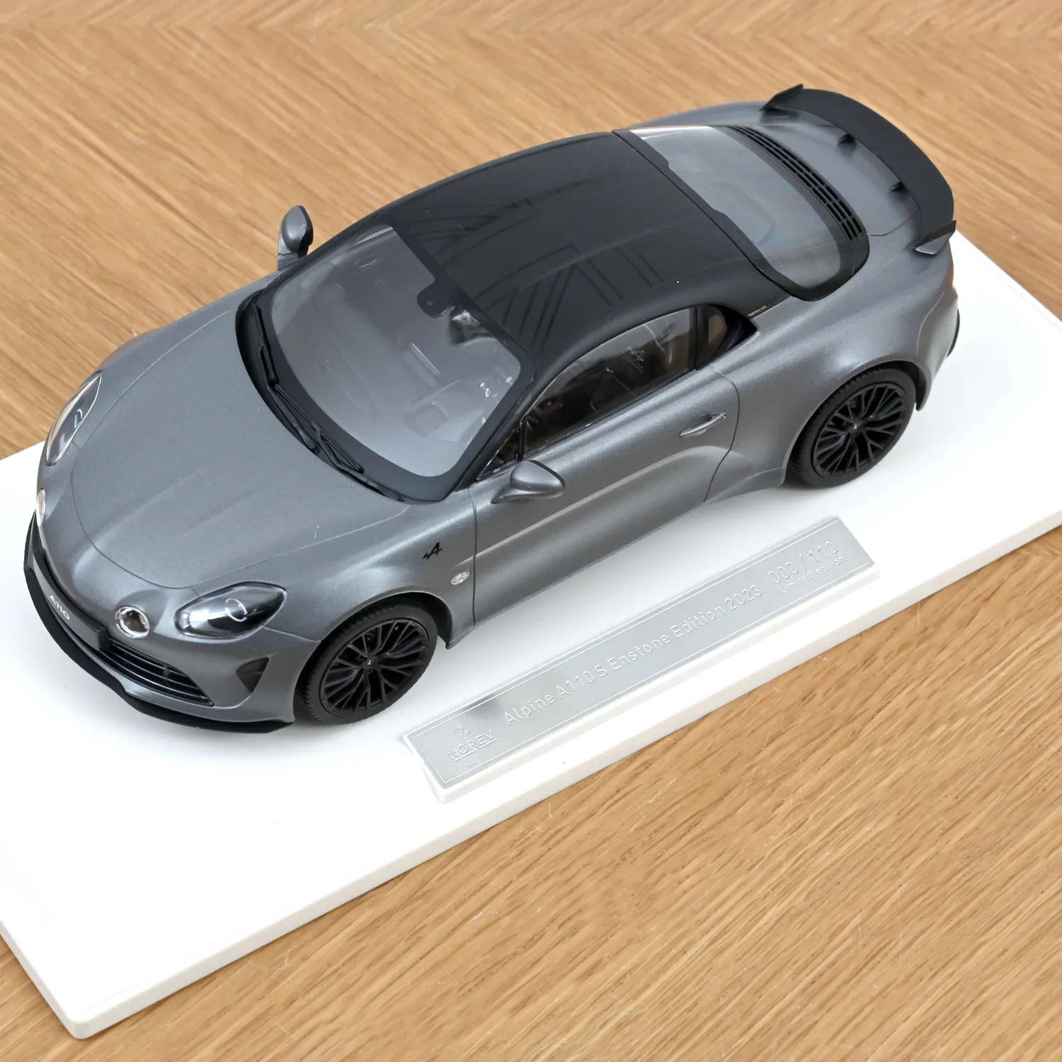 Norev Alpine A110 S Enstone Edition 2023 miniature 1/18 Gris Tonnerre