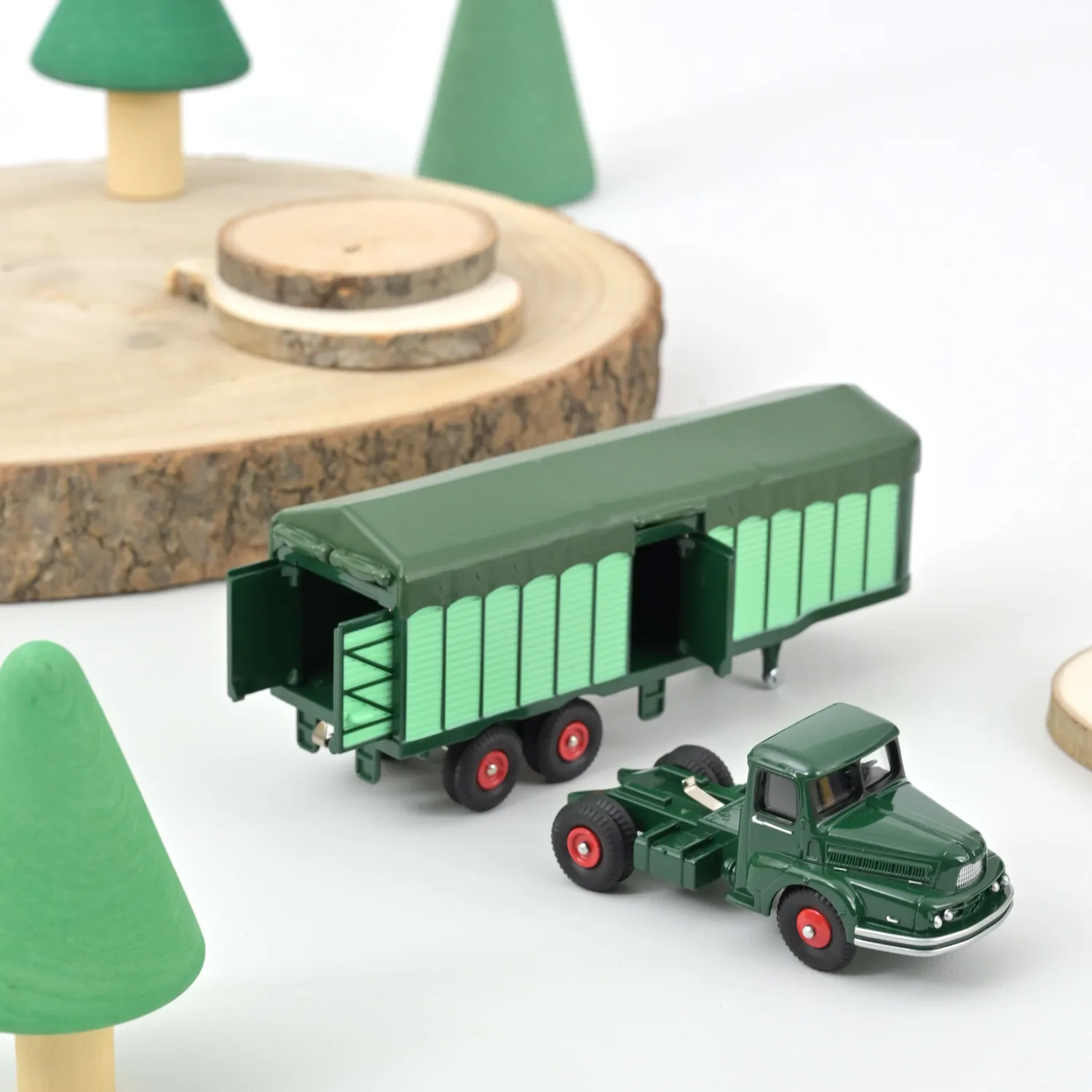 Norev Unic Tracteur avec Remorque miniature 1/55