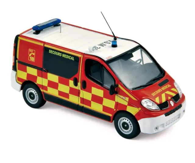 Norev Renault Trafic 2010 miniature 1/43 Pompiers VSM secours