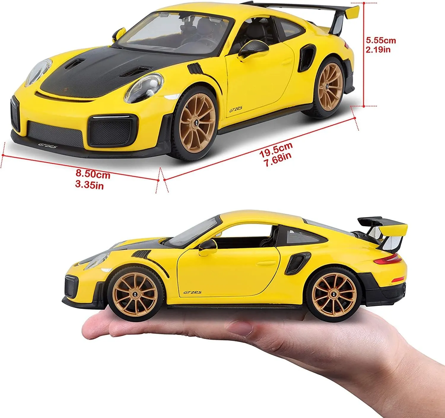 Bburago Porsche 911 GT2 RS miniature 1/24 portes ouvrantes