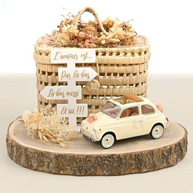 Norev Fiat 500 L 1968 voiture miniature 1/18 mariage ivoire