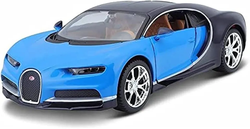 Maisto Bugatti Chiron miniature 1/24 bleu aléatoire