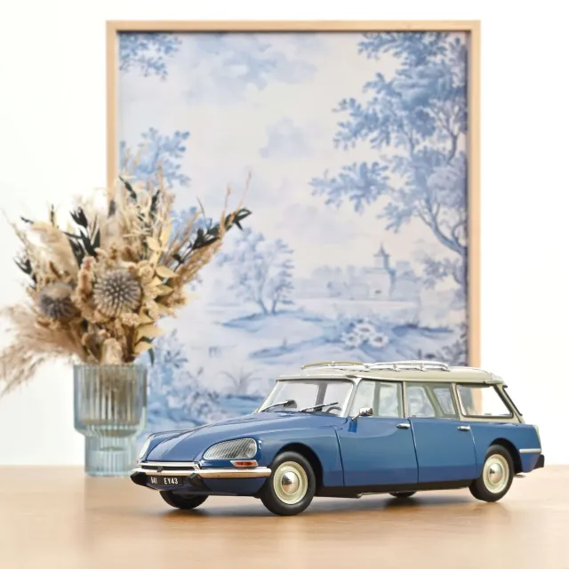 Norev Citroën Break 21 1970 miniature 1/18 bleu