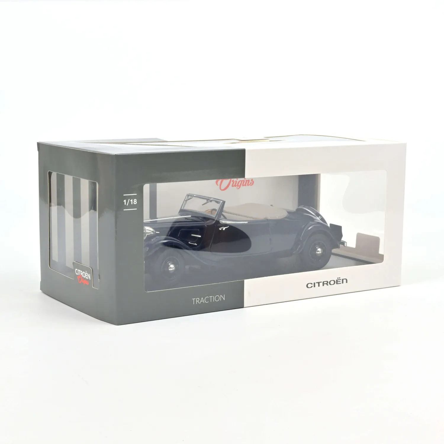 Norev Citroën Traction Cabriolet 1938 voiture miniature 1/18 bleu foncé