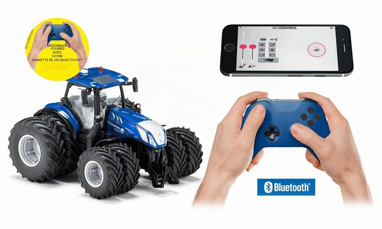 Siku Control New Holland T7.315 tracteur sans télécommande Bluetooth