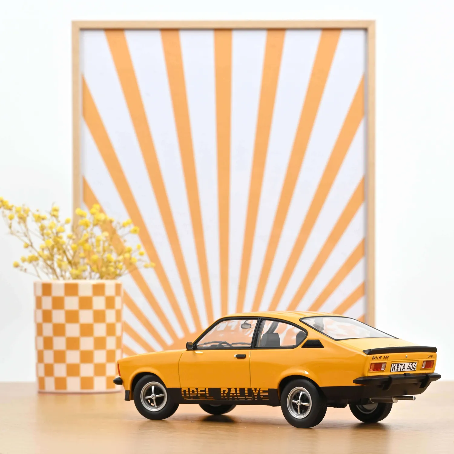 Norev Opel Kadett Rallye 2.0 E 1977 miniature 1/18 ocre