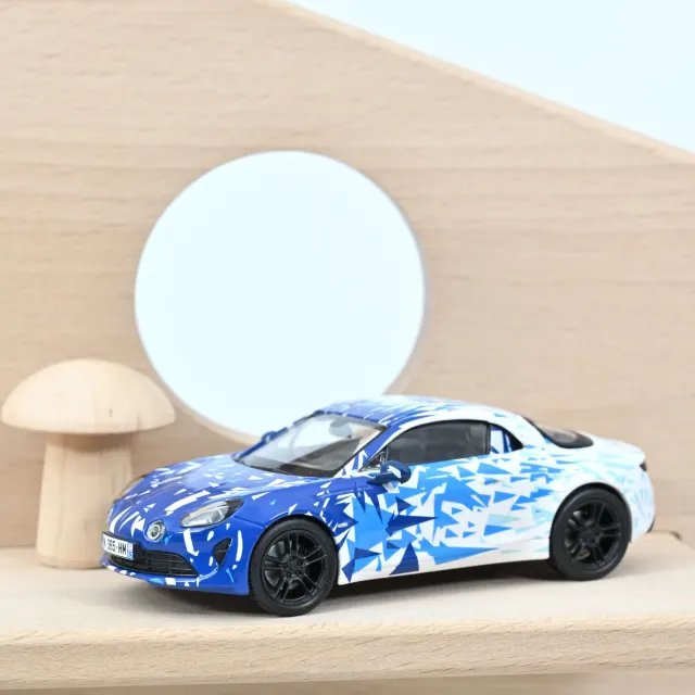 Norev Alpine A110 2017 miniature 1/43 test blanc-bleu