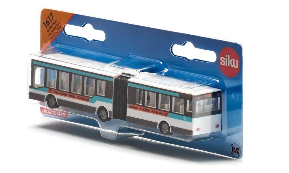 SIKU Super 1617 bus articulé blanc turquoise 16 cm