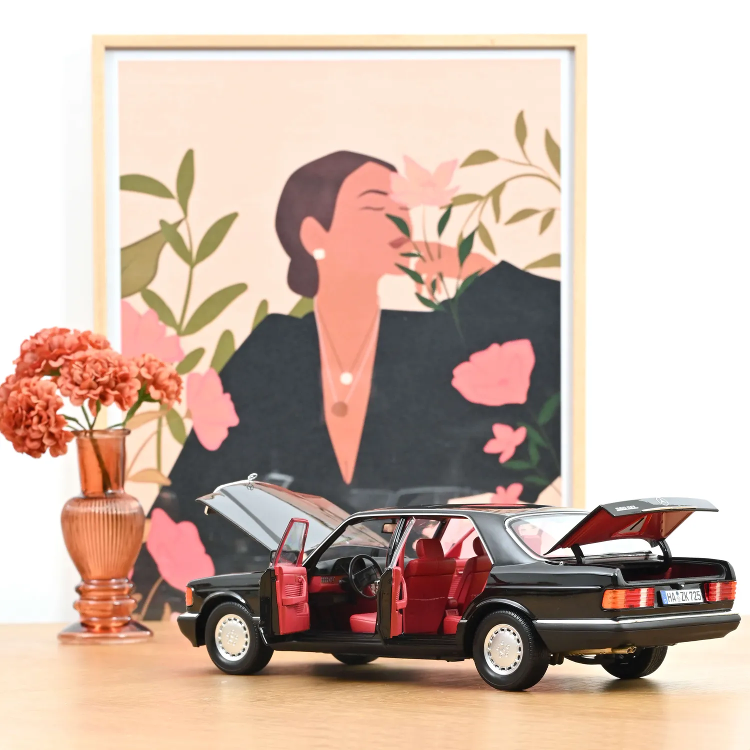 Norev Mercedes-Benz 560 SEL 1991 voiture miniature 1/18 noir youngtimer
