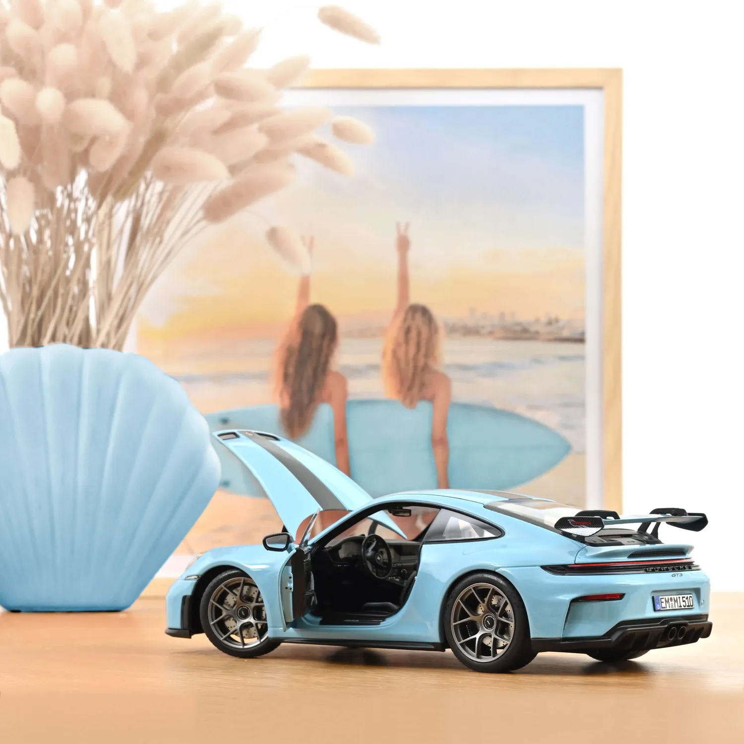 Norev Porsche 911 GT3 Weissach 2025 miniature 1/18 bleu gulf