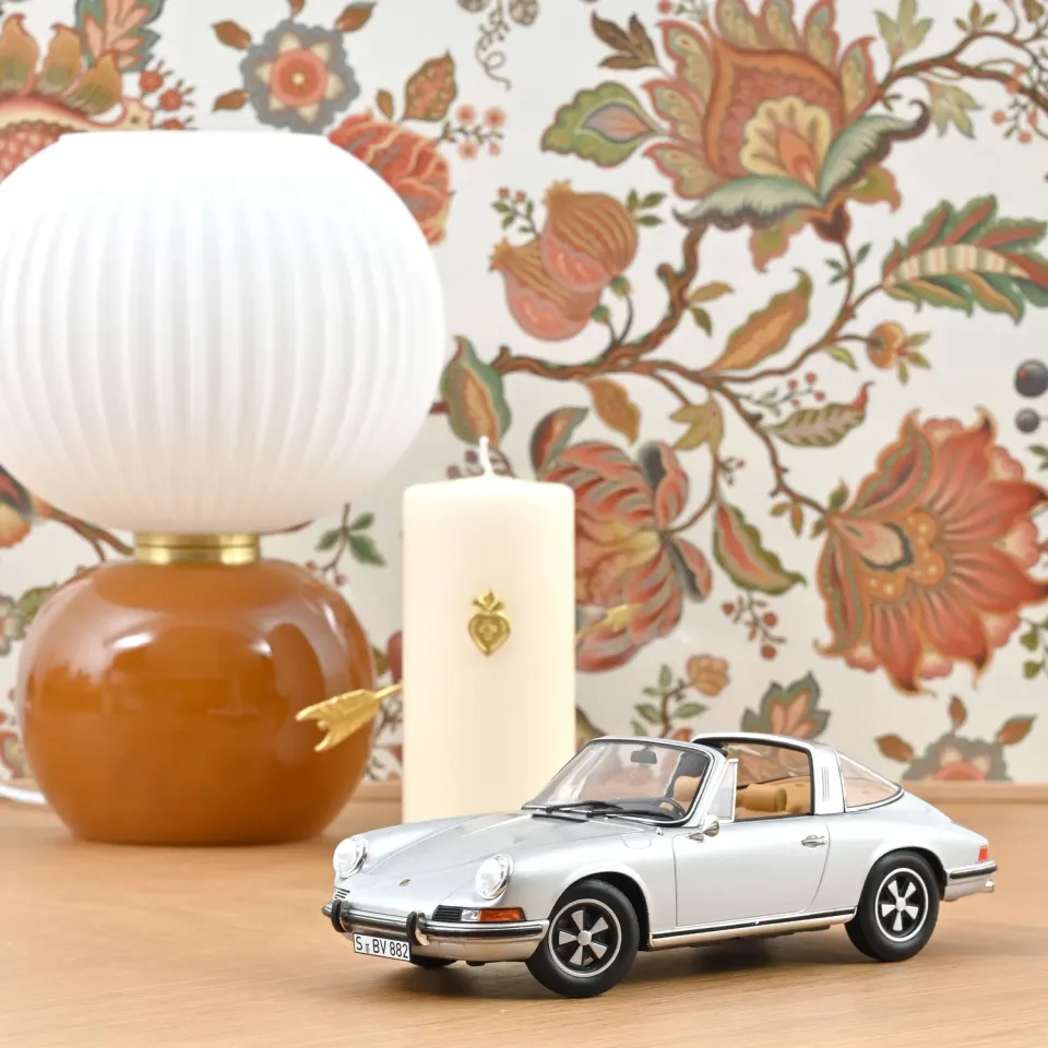 Norev Porsche 911 E Targa 1969 miniature argent 1/18 400pcs