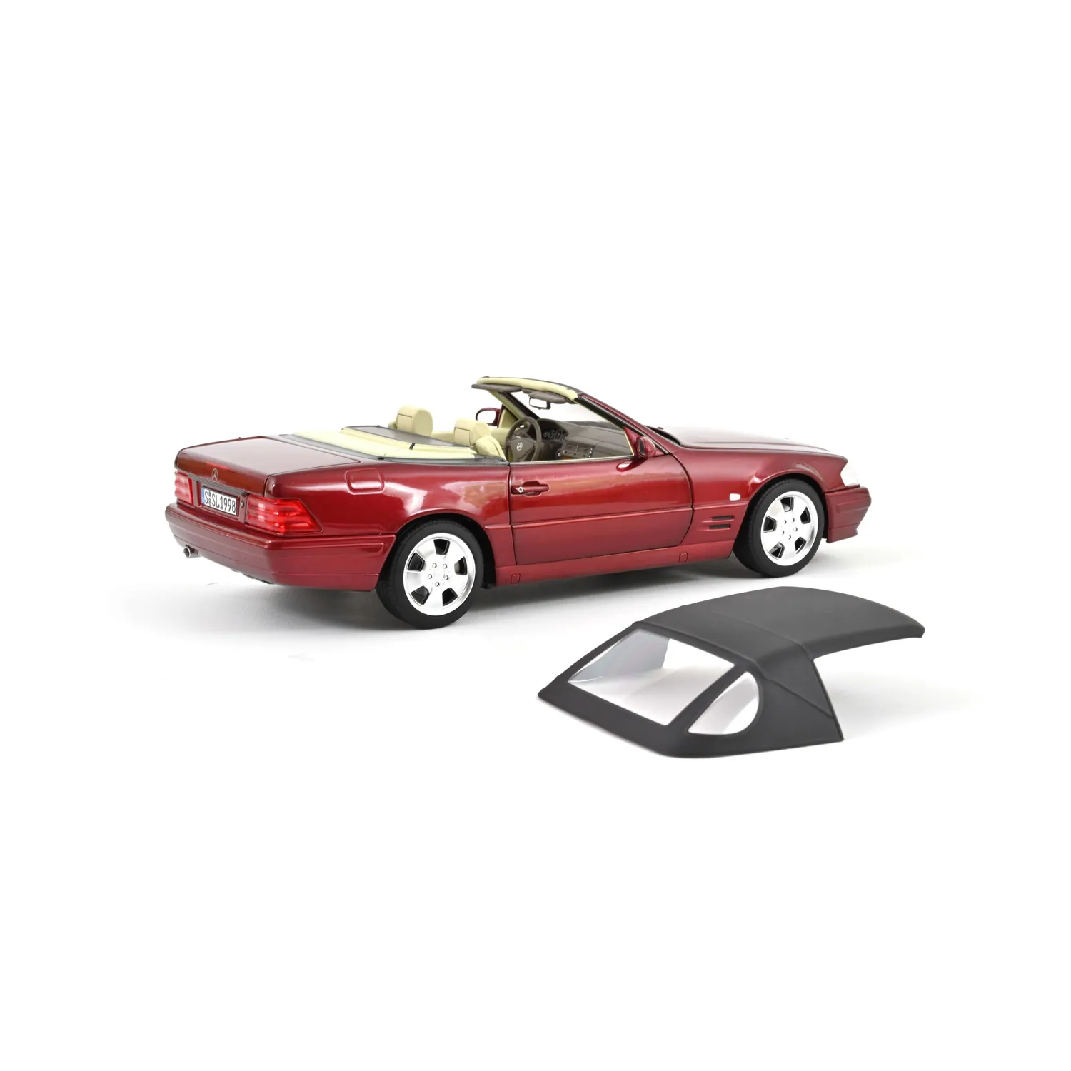 Norev Mercedes-Benz SL 500 1999 miniature 1/18 rouge métallisé