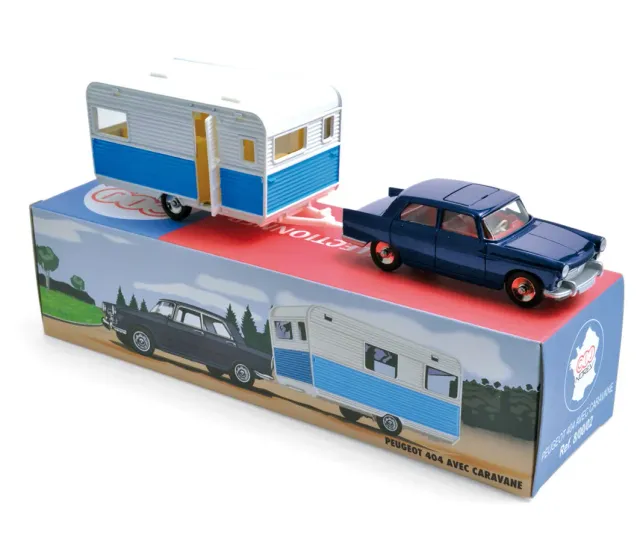 Norev Peugeot 404 caravane miniature 1/43 attelage