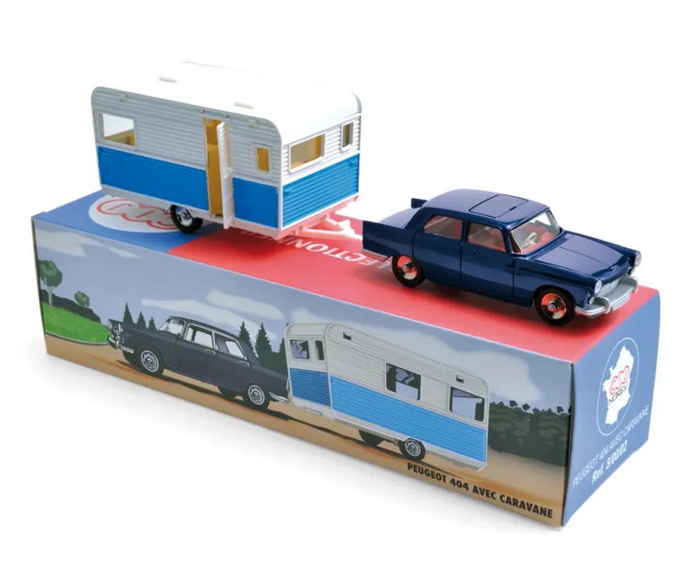 Norev Peugeot 404 caravane miniature 1/43 attelage
