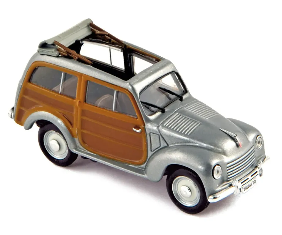 Norev Fiat 500C Giardiniera Legno 1949 miniature 1/43 gris
