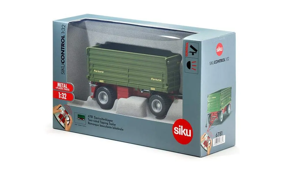 SIKU Control 6781 remorque basculante bilatérale 23 cm verte