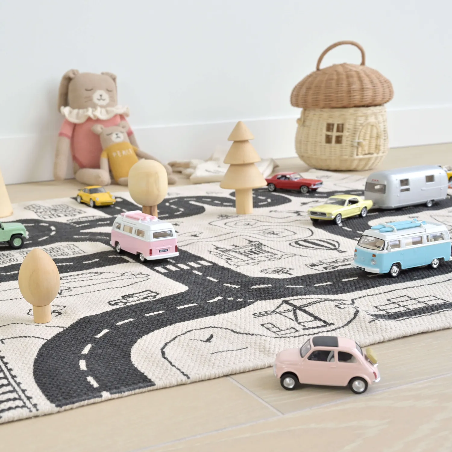 Norev tapis de jeu routes de France 120x80 cm coton