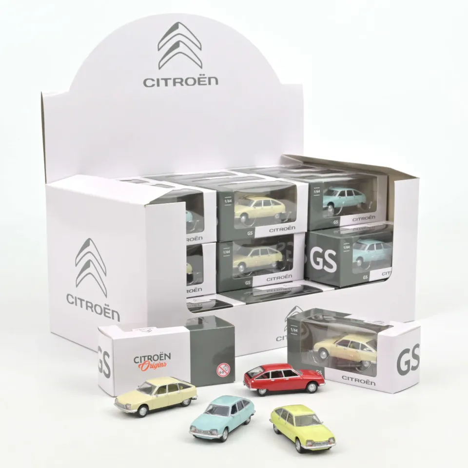 Norev Citroën GS 1970 miniature 1/64 display 36 4 couleurs