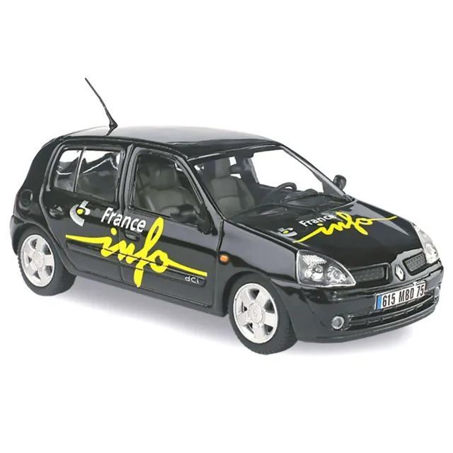 Norev Renault Clio France Info miniature 1/43 blanche