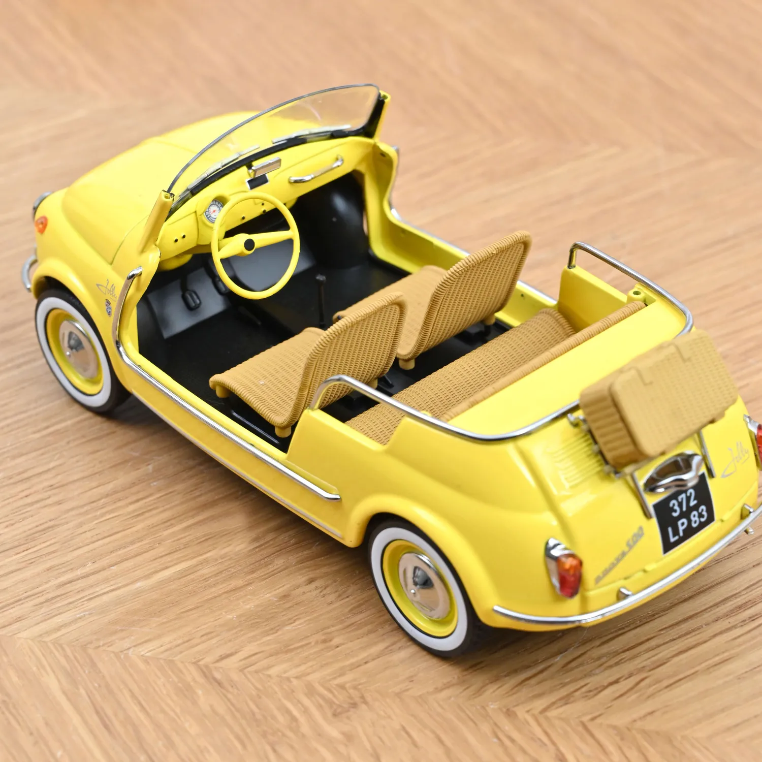 Norev Fiat 500 Jolly 1965 miniature 1/18 jaune