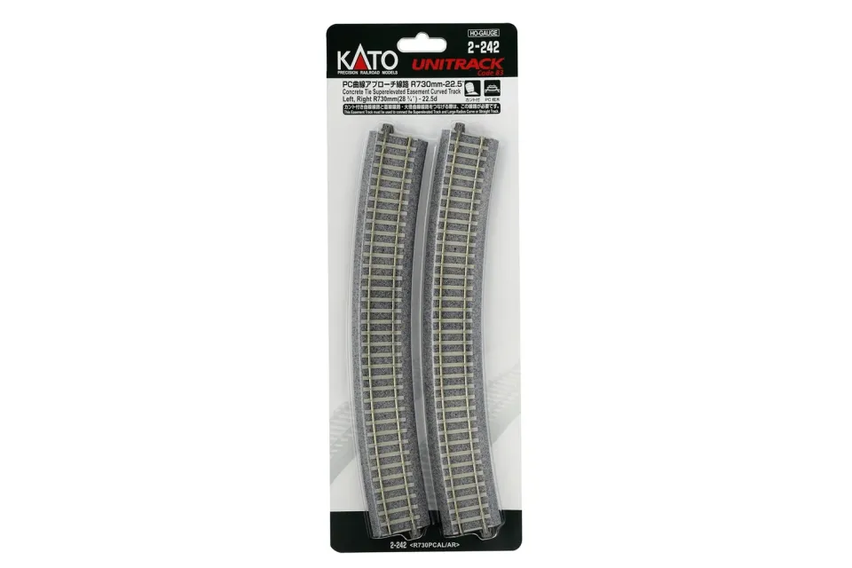 MINIS voie courbe R730 22,5° traverse béton