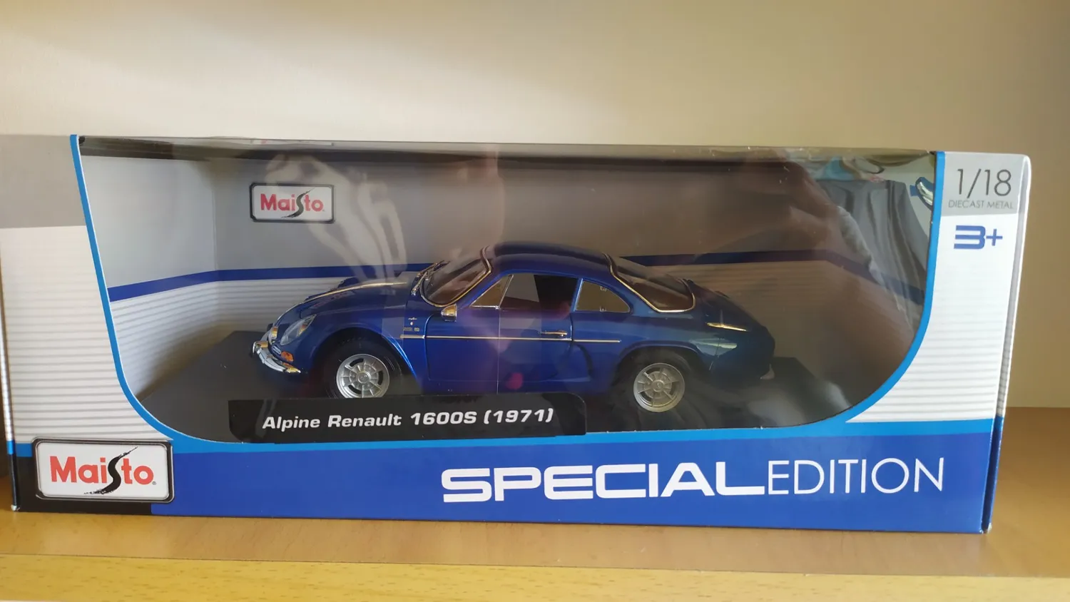 Maisto Alpine Renault 1600 S Stradale 1971 voiture miniature 1/18 bleue