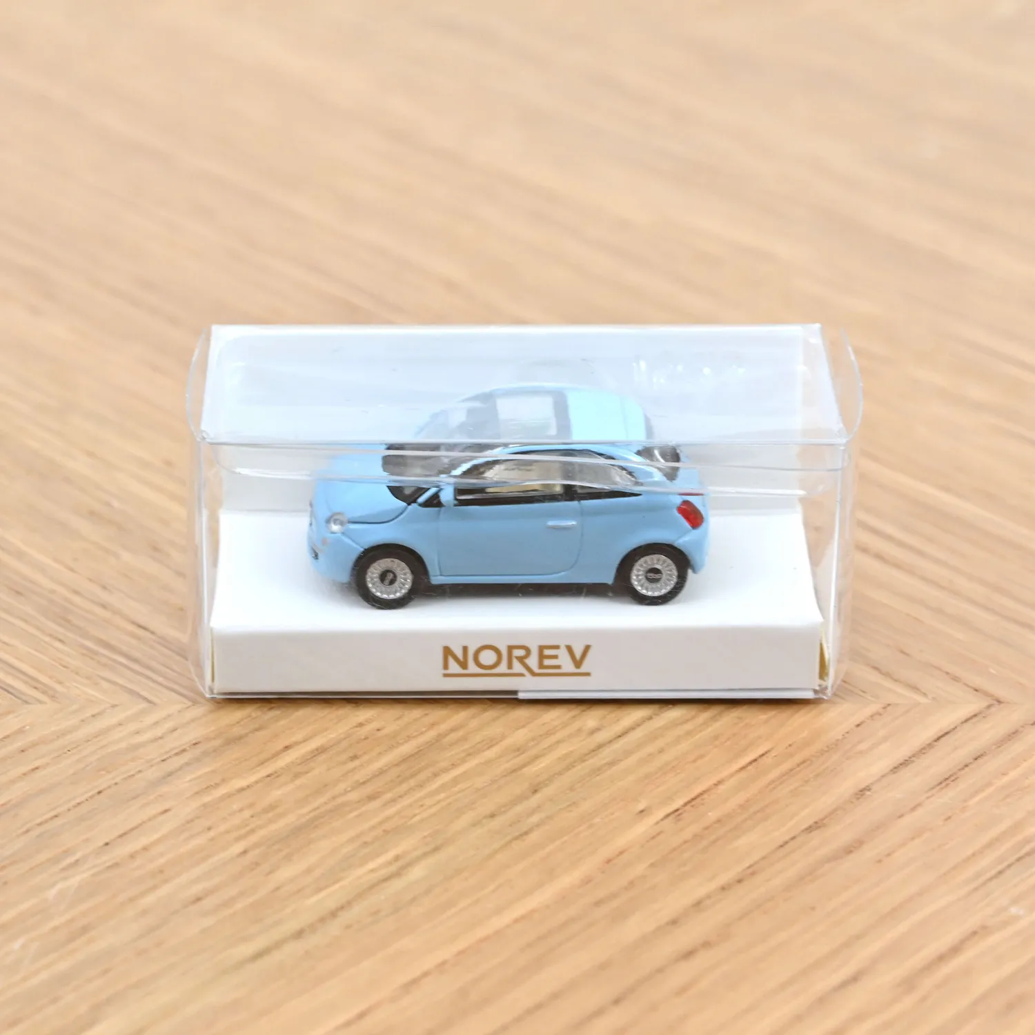 Norev Fiat 500 2008 miniature 1/87 Bleu
