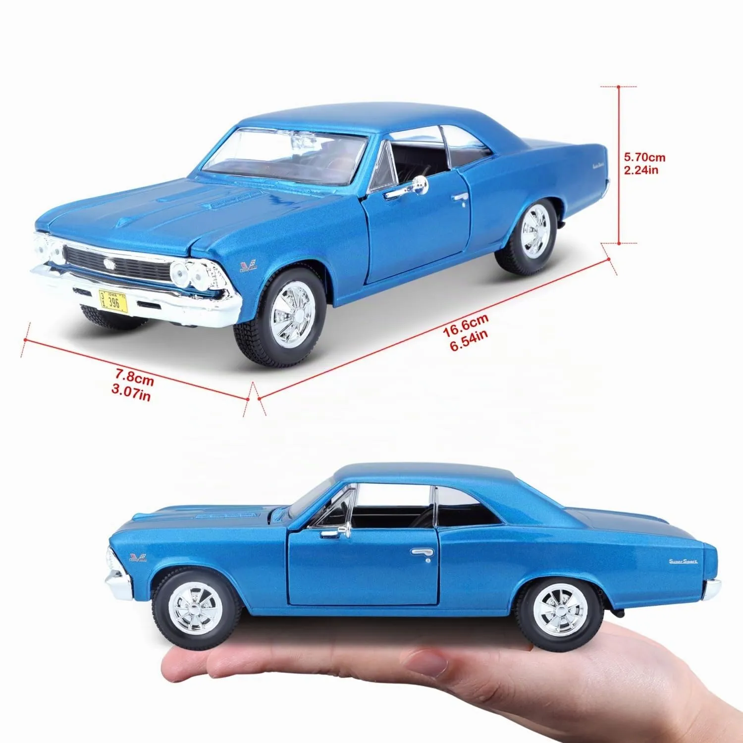 MAISTO M31960 Chevrolet Chevelle SS 1966 miniature 1/24