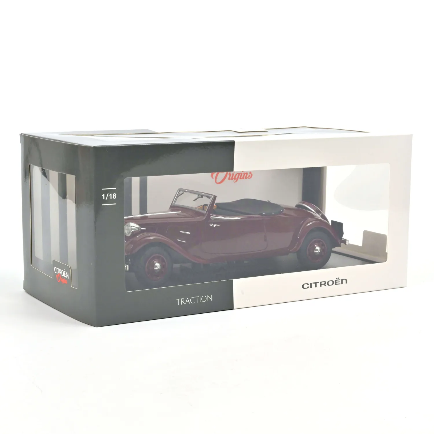 Norev Citroën Traction Cabriolet 1938 miniature 1/18 rouge foncé