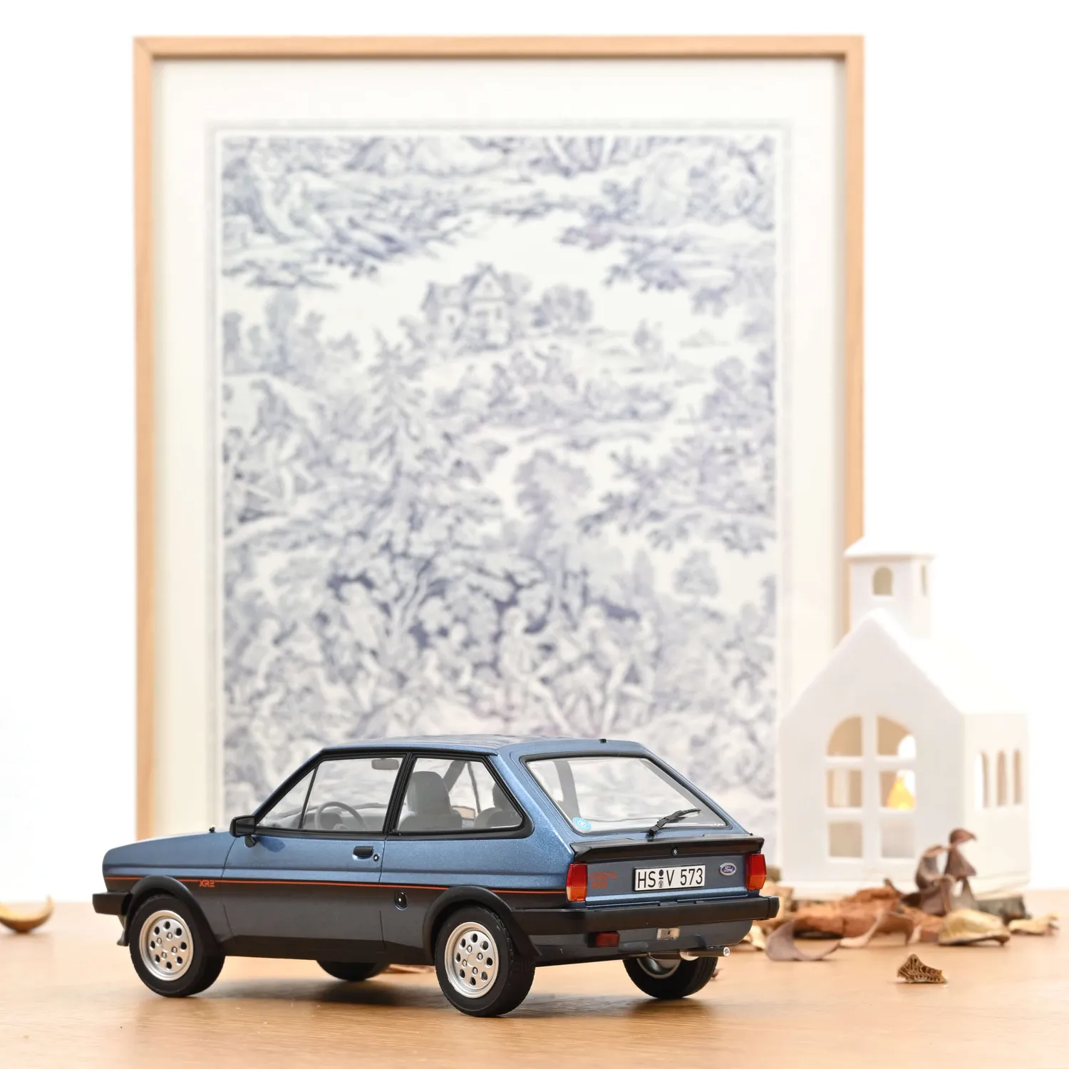 Norev Ford Fiesta XR2 1981 miniature 1/18 bleu métal