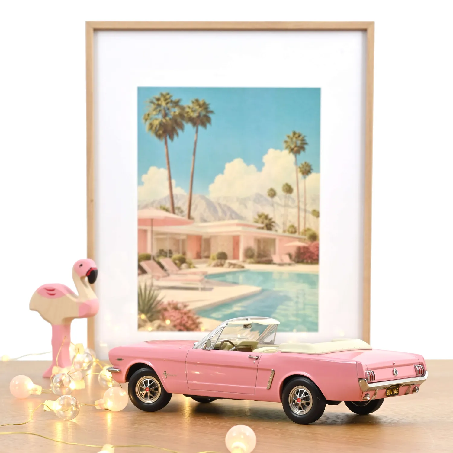 Norev Ford Mustang Convertible 1965 miniature 1/18 rose