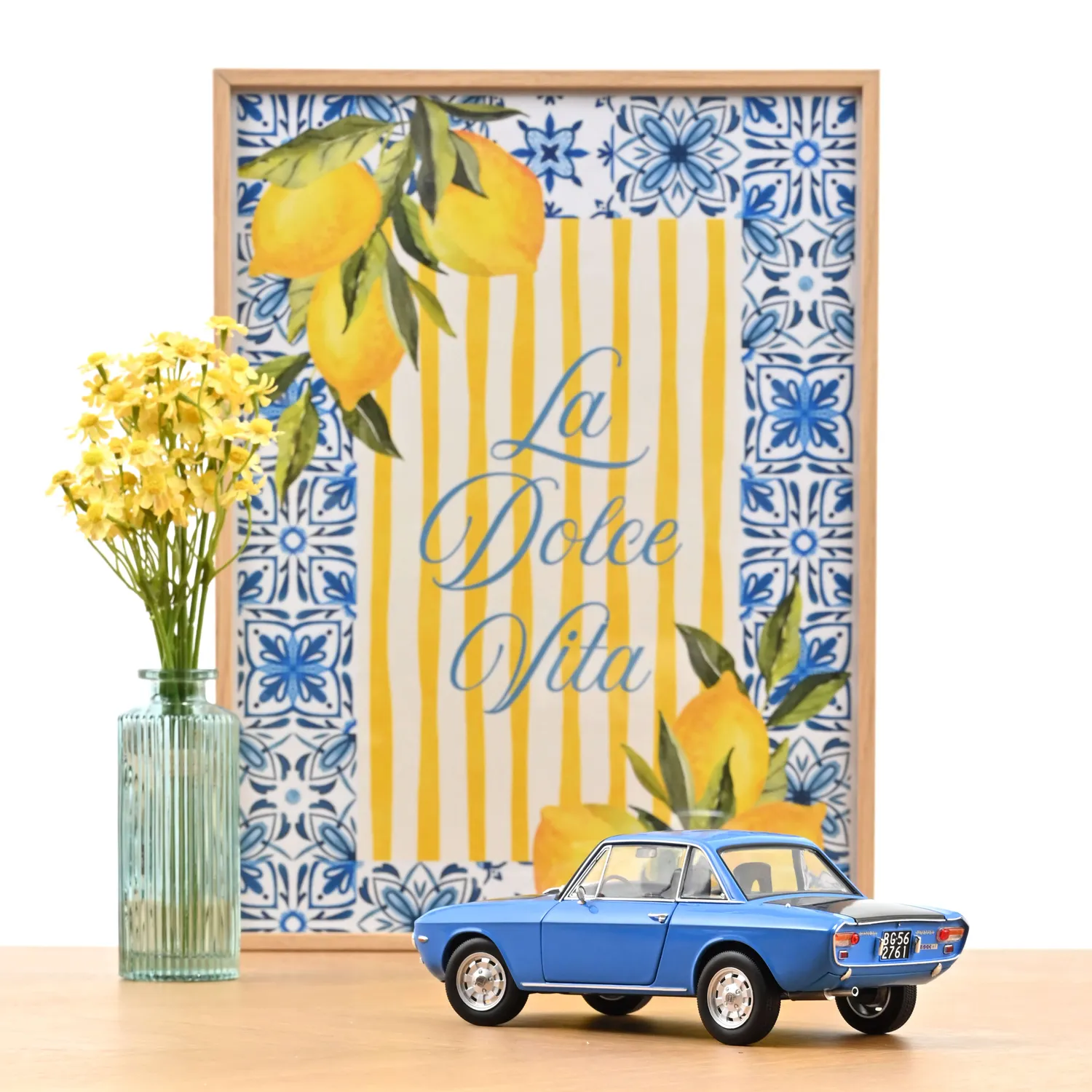Norev Lancia Fulvia 1600 HF 1971 miniature 1/18 bleu capots noirs