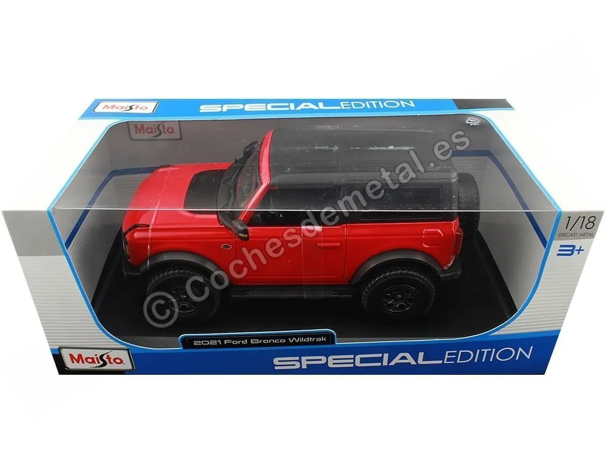 Maisto 531456 Ford Bronco Wildtrak voiture miniature 1:18 rouge